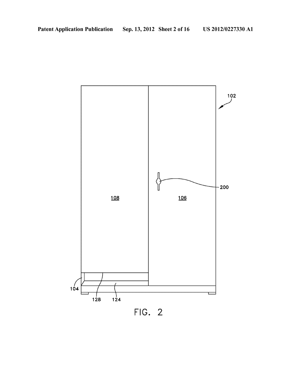 DOOR ASSEMBLY AND METHOD OF REPLACING A DOOR OF AN ELECTRONICS CABINET - diagram, schematic, and image 03