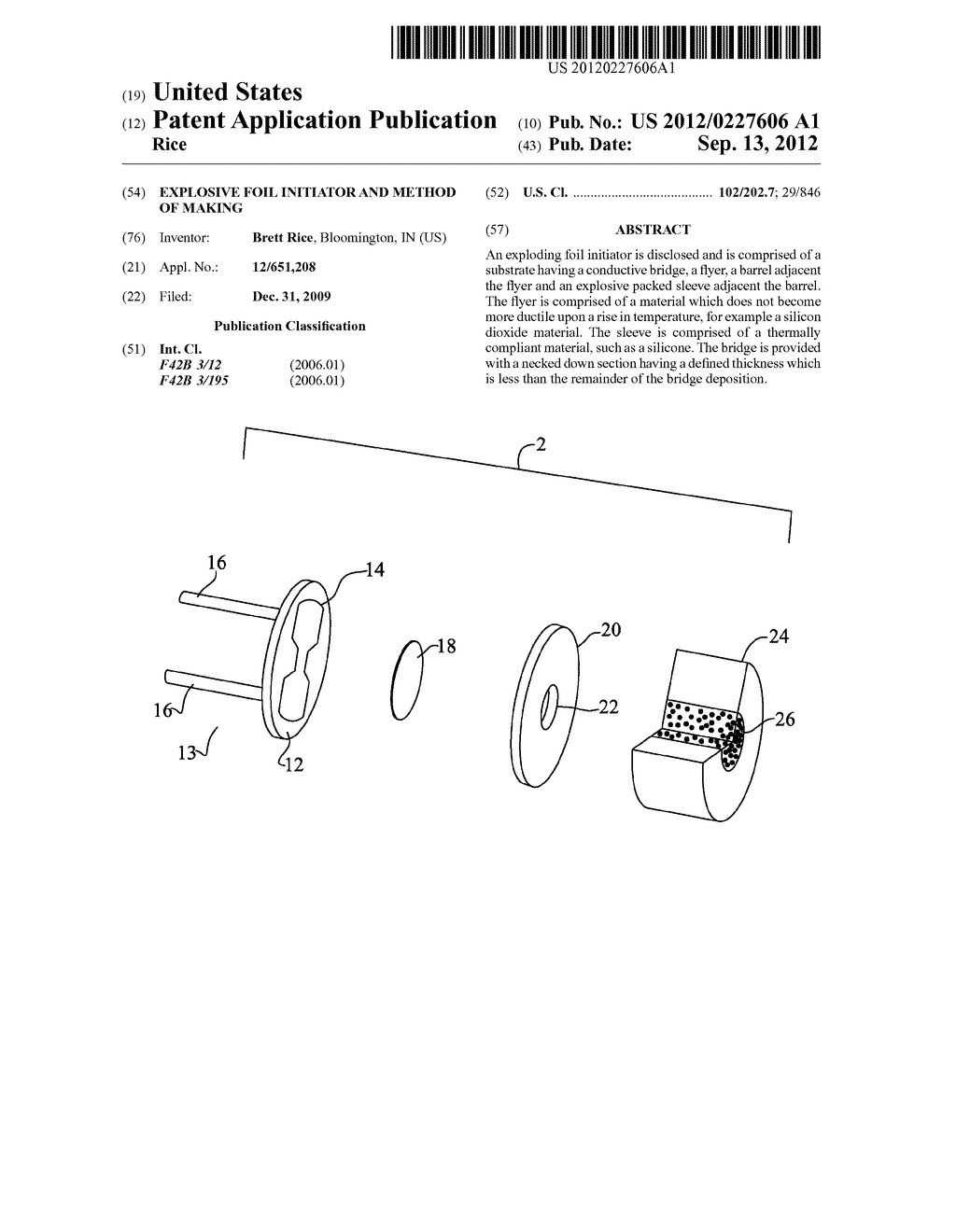 EXPLOSIVE FOIL INITIATOR AND METHOD OF MAKING - diagram, schematic, and image 01