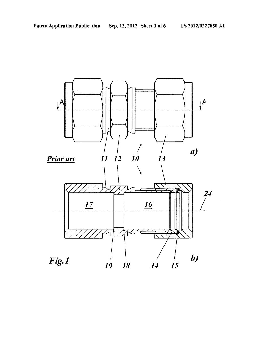 TUBE COUPLING FOR CONNECTING AN OBJECT TO ONE END OF A TUBE IN A UHV TIGHT     MANNER AND VESSEL WITH SUCH A TUBE COUPLING - diagram, schematic, and image 02