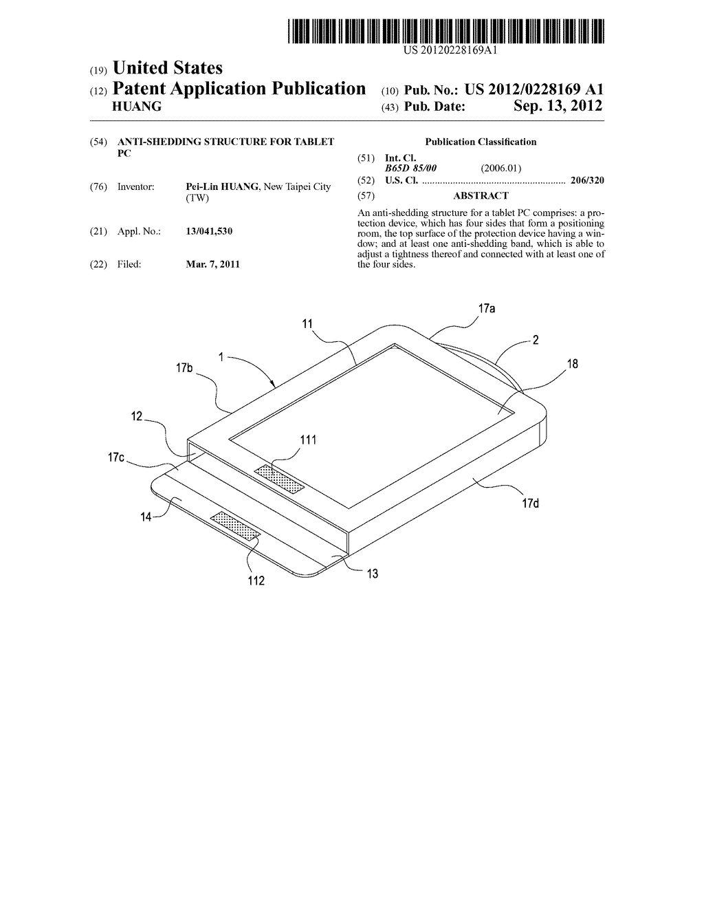 ANTI-SHEDDING STRUCTURE FOR TABLET PC - diagram, schematic, and image 01