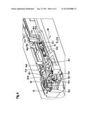 HANDLE DEVICE HAVING A MECHANICAL RETURN MECHANISM diagram and image