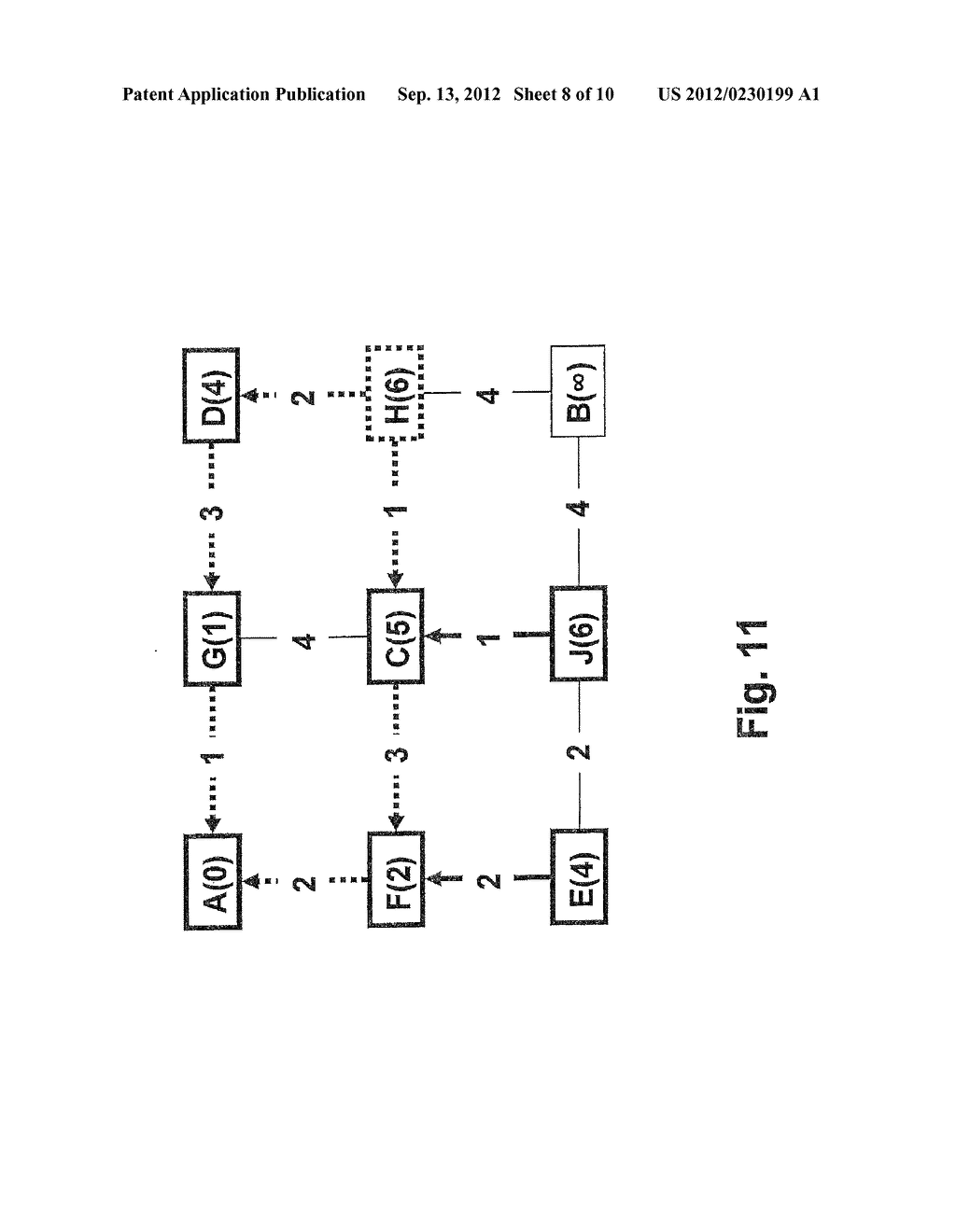 TIE-BREAKING IN SHORTEST PATH DETERMINATION - diagram, schematic, and image 09