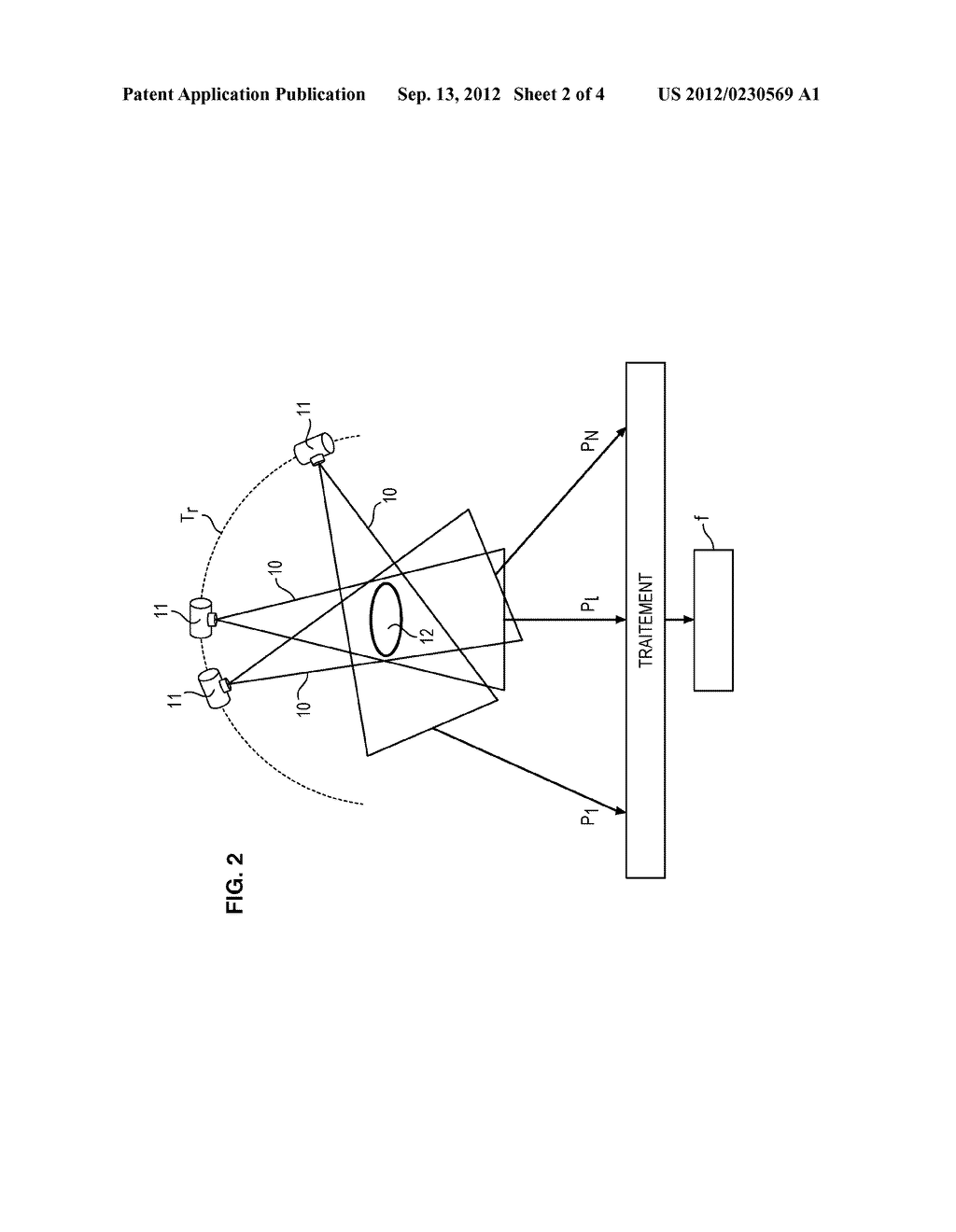 TOMOGRAPHIC PROCESSING METHOD WITH A SMALL NUMBER OF PROJECTIONS OF A     CONTRASTED OBJECT - diagram, schematic, and image 03