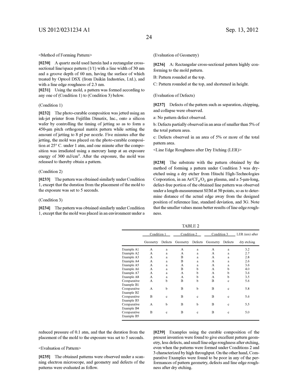 CURABLE COMPOSITION FOR IMPRINTS, PATTERNING METHOD AND PATTERN - diagram, schematic, and image 25