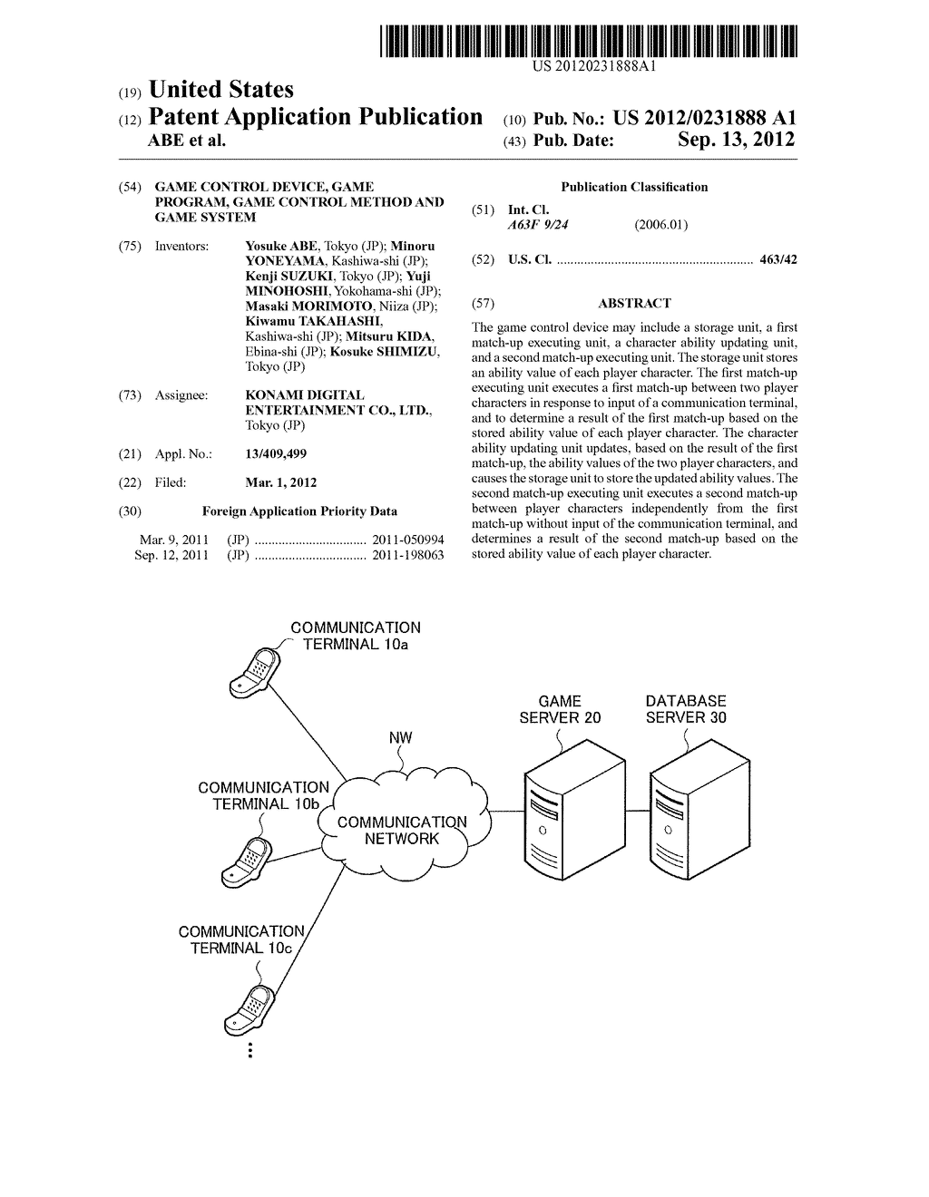 GAME CONTROL DEVICE, GAME PROGRAM, GAME CONTROL METHOD AND GAME SYSTEM - diagram, schematic, and image 01