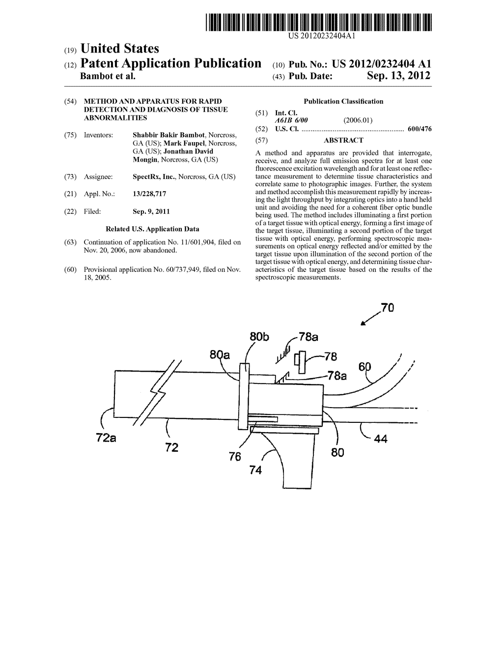 Method And Apparatus For Rapid Detection And Diagnosis Of Tissue     Abnormalities - diagram, schematic, and image 01