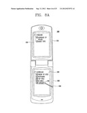 MOBILE COMMUNICATION TERMINAL HAVING MULTIPLE DISPLAYS AND A DATA     PROCESSING METHOD THEREOF diagram and image