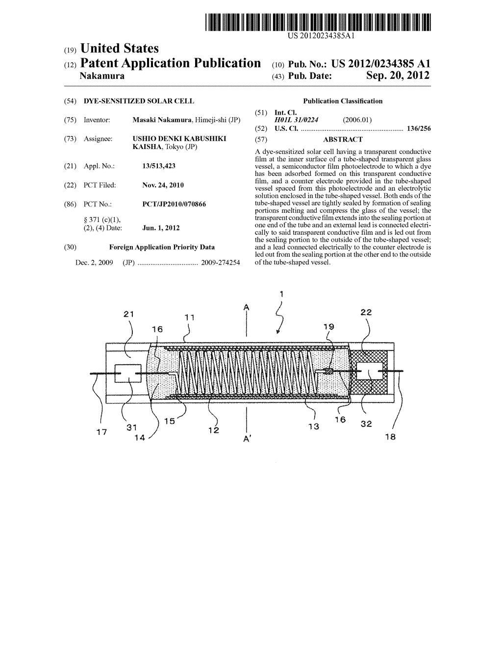 DYE-SENSITIZED SOLAR CELL - diagram, schematic, and image 01