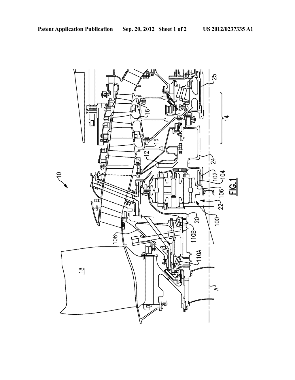 GAS TURBINE ENGINE WITH GEARED ARCHITECTURE - diagram, schematic, and image 02