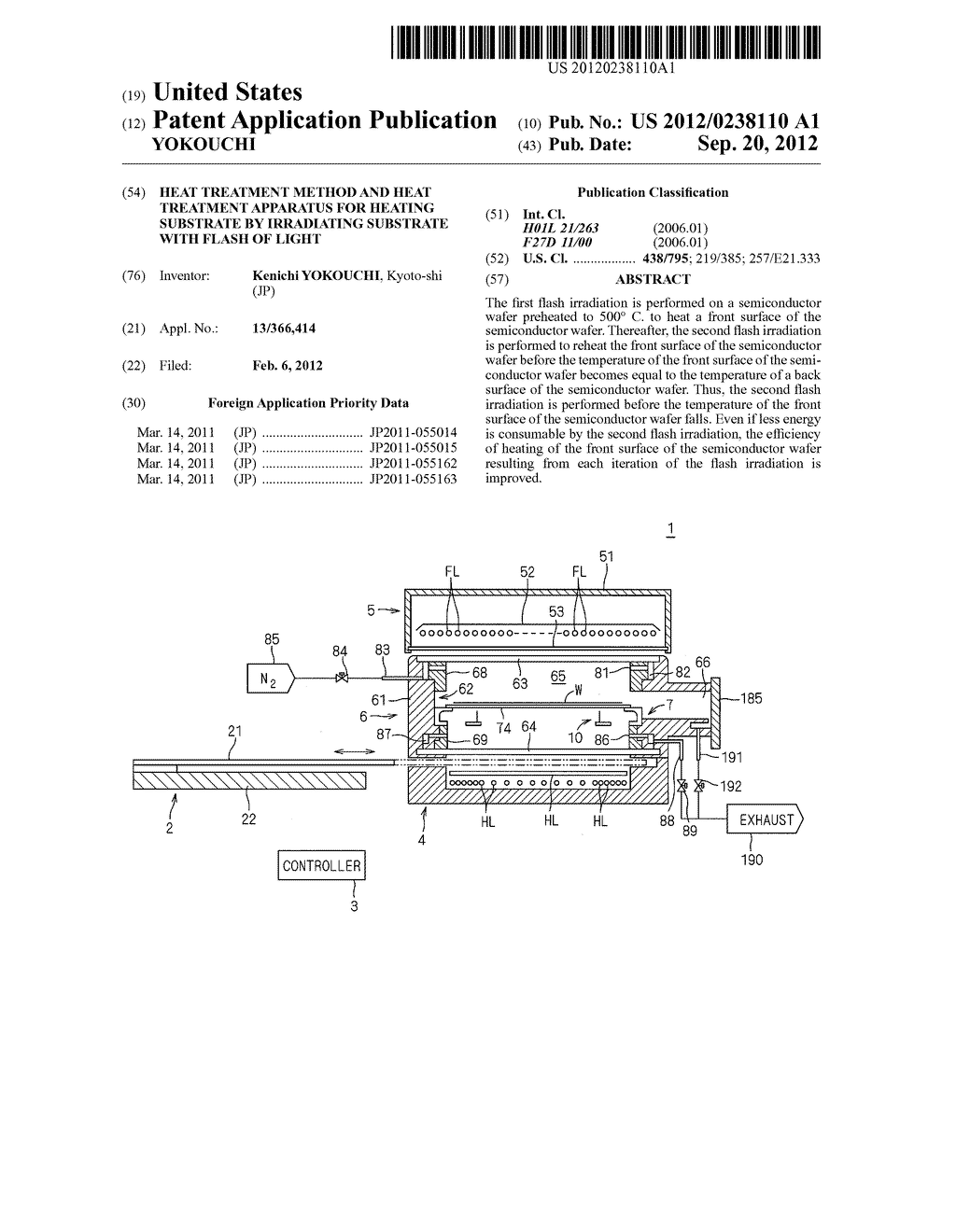 HEAT TREATMENT METHOD AND HEAT TREATMENT APPARATUS FOR HEATING SUBSTRATE     BY IRRADIATING SUBSTRATE WITH FLASH OF LIGHT - diagram, schematic, and image 01