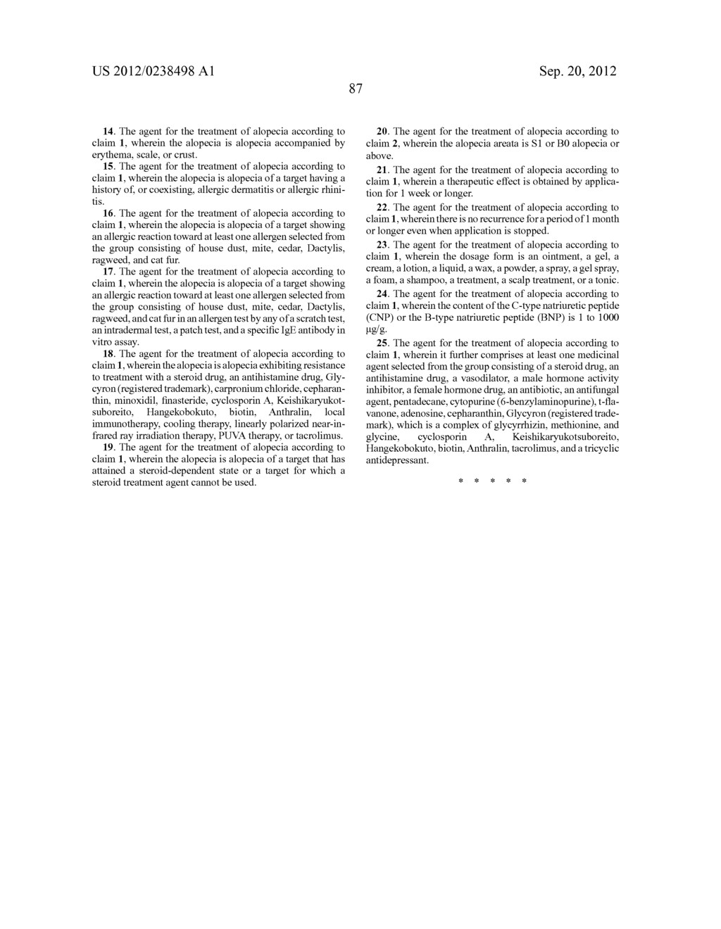 Agent for the treatment of alopecia - diagram, schematic, and image 151