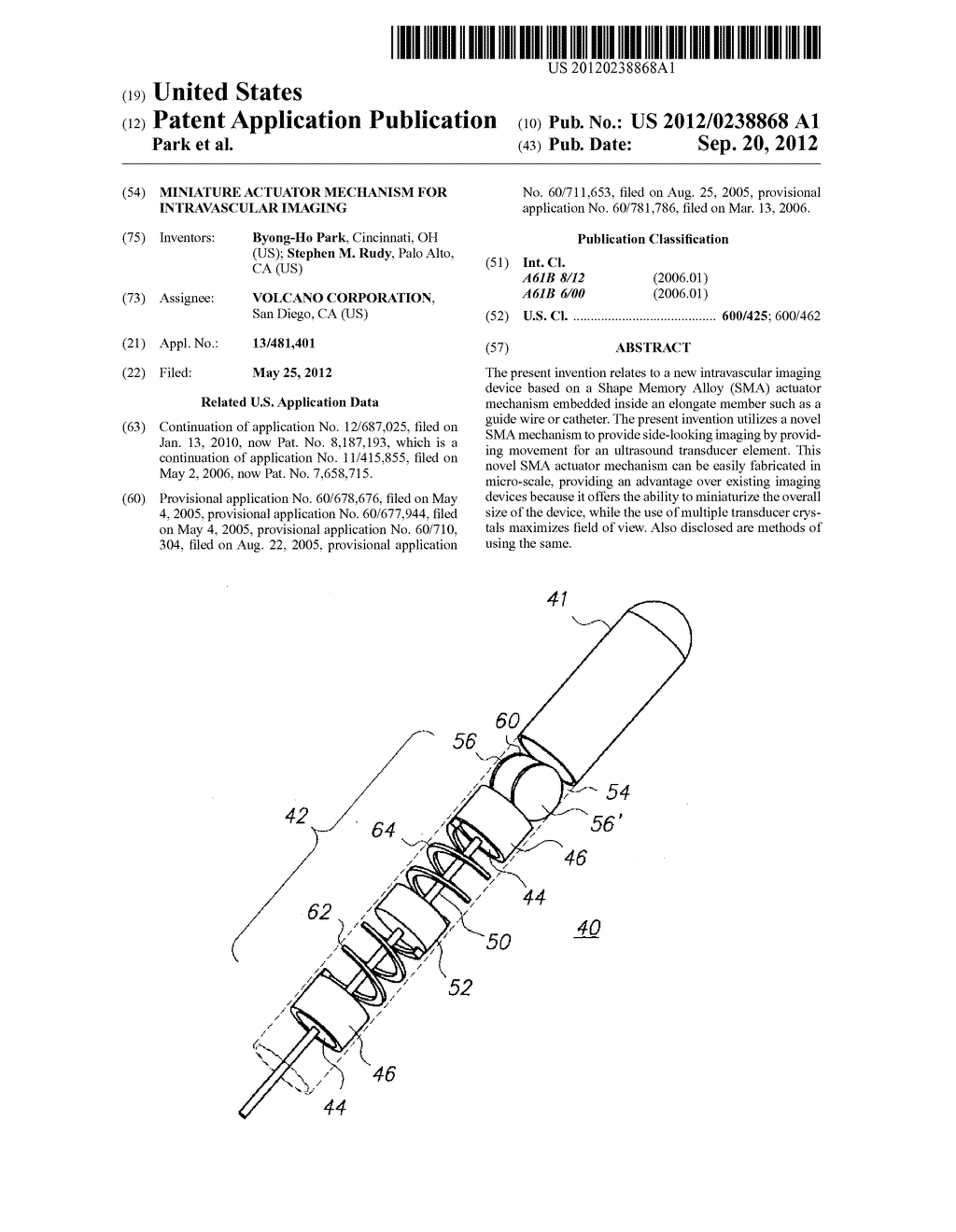 Miniature Actuator Mechanism for Intravascular Imaging - diagram, schematic, and image 01