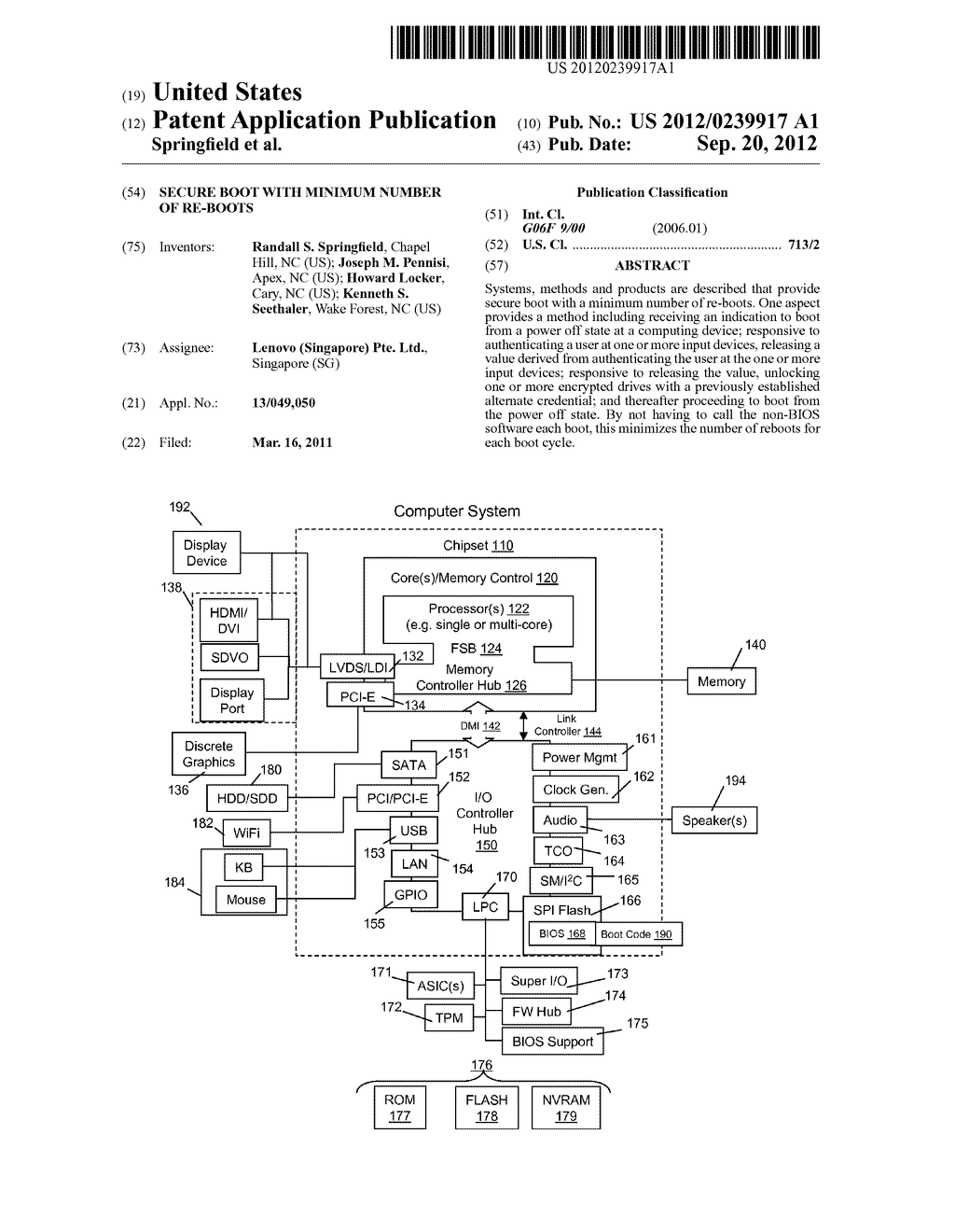 Secure Boot With Minimum Number of Re-Boots - diagram, schematic, and image 01