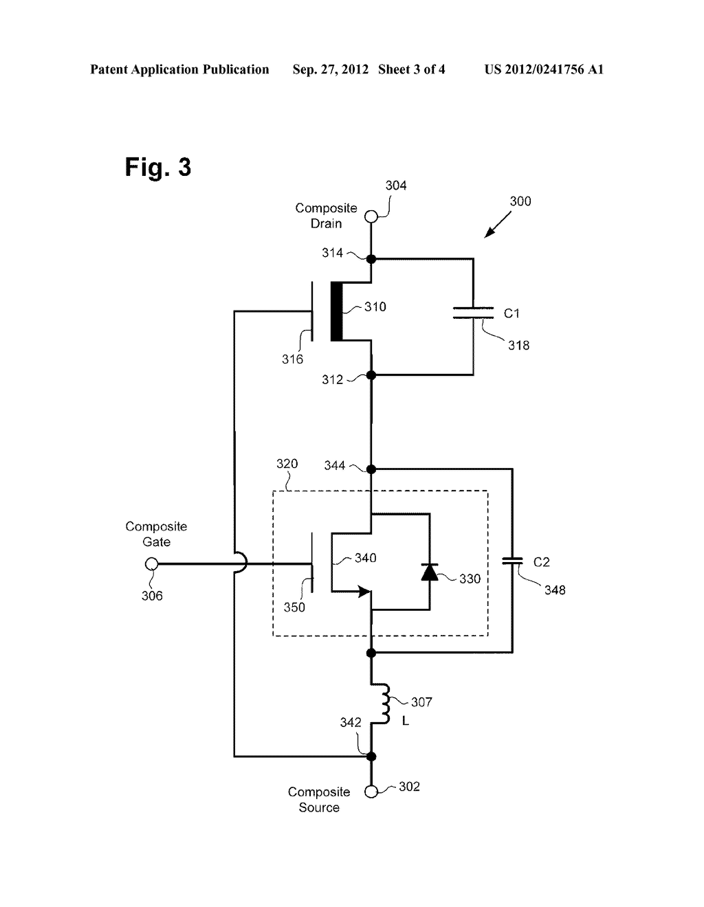 High Voltage Composite Semiconductor Device with Protection for a Low     Voltage Device - diagram, schematic, and image 04