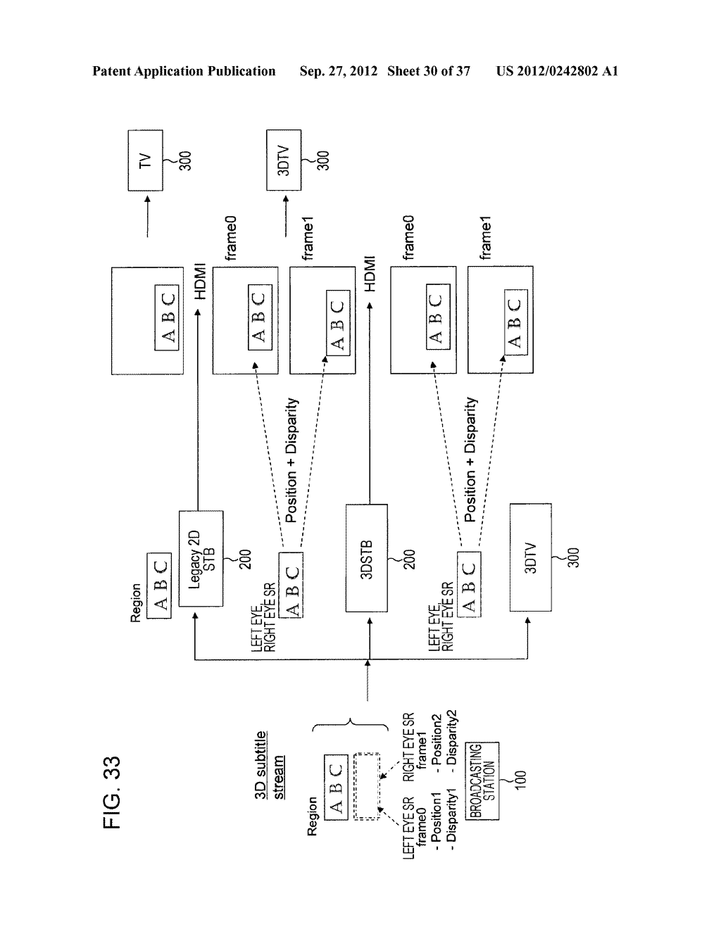 STEREOSCOPIC IMAGE DATA TRANSMISSION DEVICE, STEREOSCOPIC IMAGE DATA     TRANSMISSION METHOD, STEREOSCOPIC IMAGE DATA RECEPTION DEVICE, AND     STEREOSCOPIC IMAGE DATA RECEPTION METHOD - diagram, schematic, and image 31
