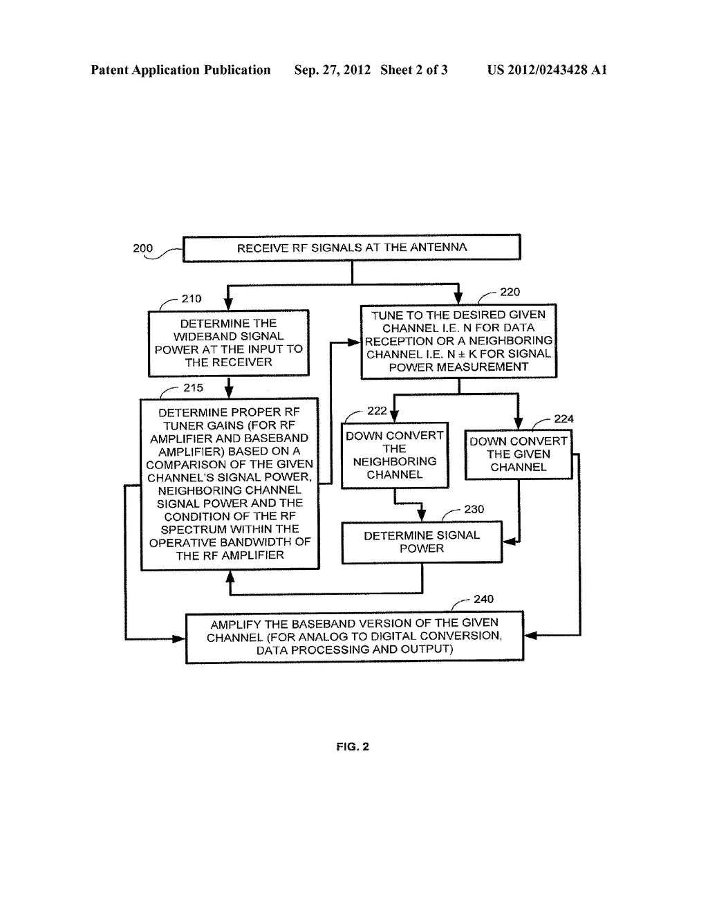METHOD CIRCUIT AND SYSTEM FOR ADAPTING A RECEIVER RECEIVE CHAIN BASED ON     DETECTED BACKGROUND NOISE - diagram, schematic, and image 03