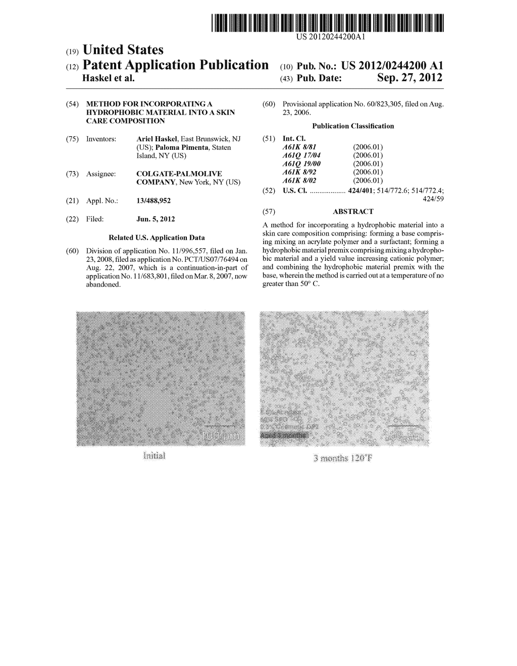 METHOD FOR INCORPORATING A HYDROPHOBIC MATERIAL INTO A SKIN CARE     COMPOSITION - diagram, schematic, and image 01