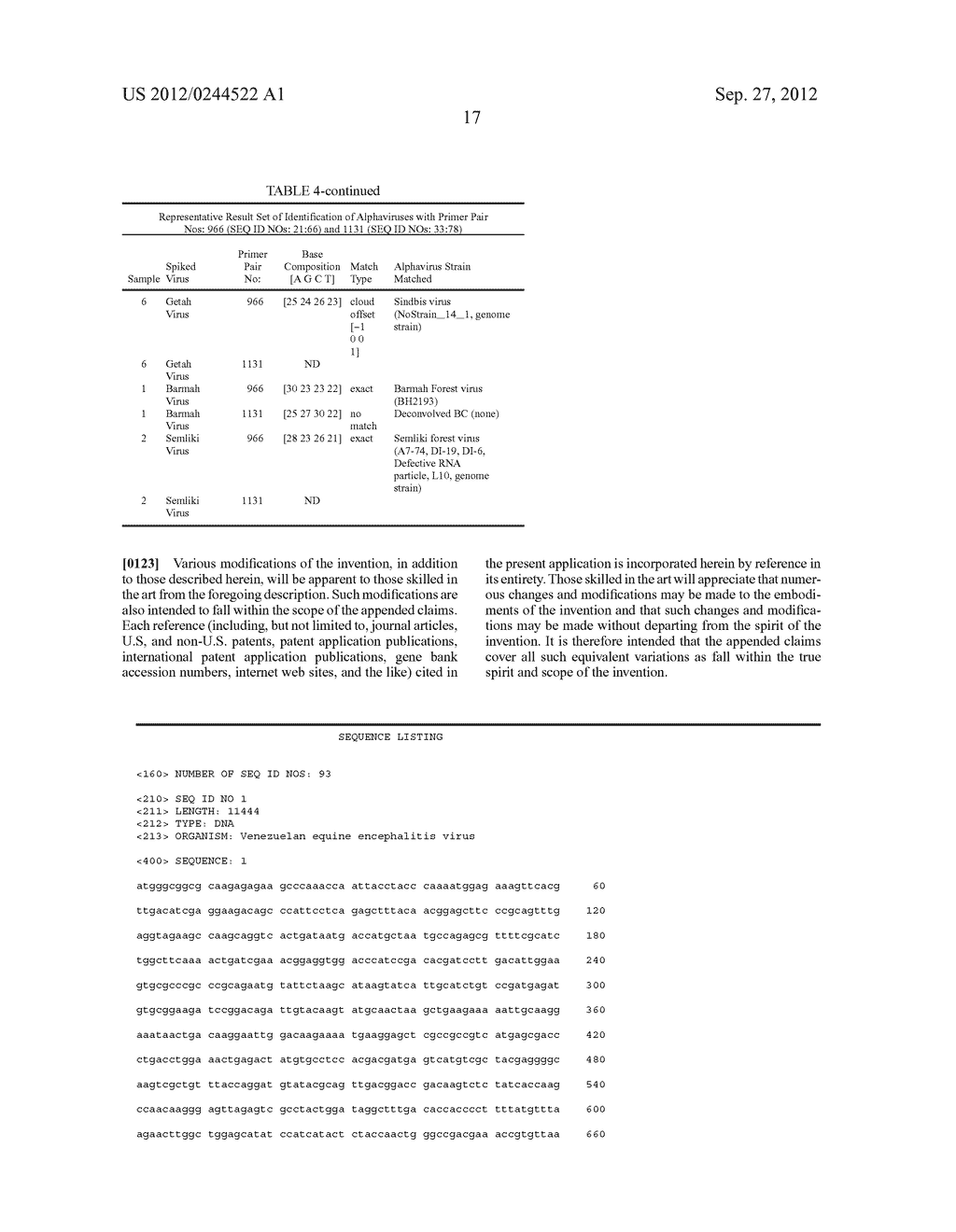 COMPOSITIONS FOR USE IN IDENTIFICATION OF ALPHAVIRUSES - diagram, schematic, and image 21