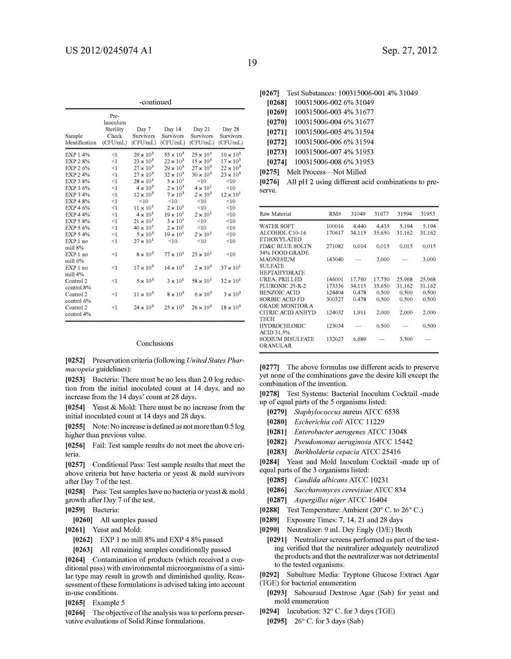 ENHANCED MELTING POINT RINSE AID SOLID COMPOSITIONS WITH SYNERGISTIC     PRESERVATIVE - diagram, schematic, and image 20