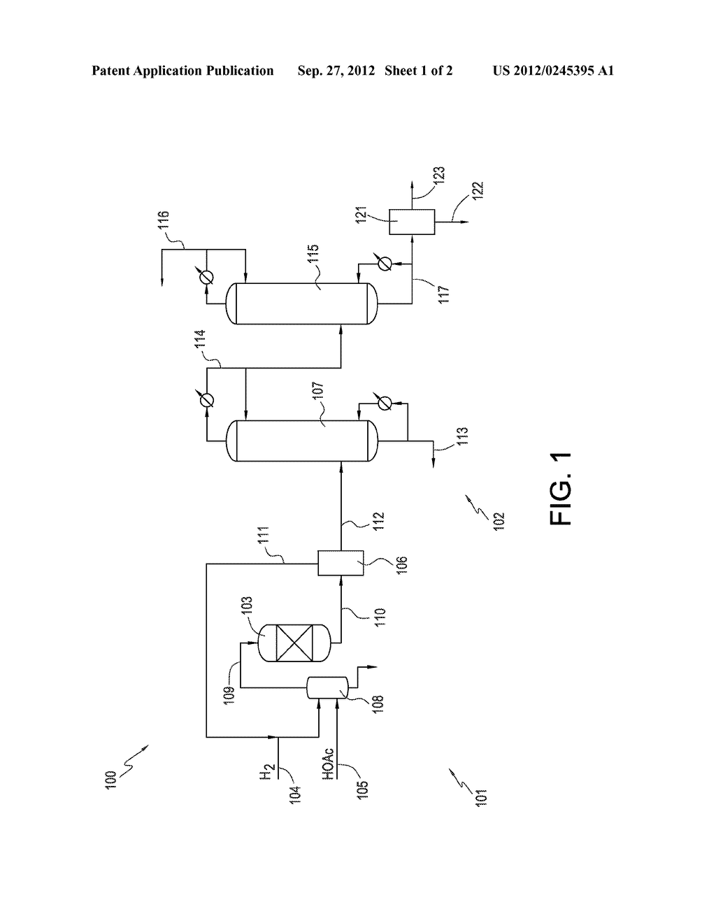 Reduced Energy Alcohol Separation Process Having Water Removal - diagram, schematic, and image 02