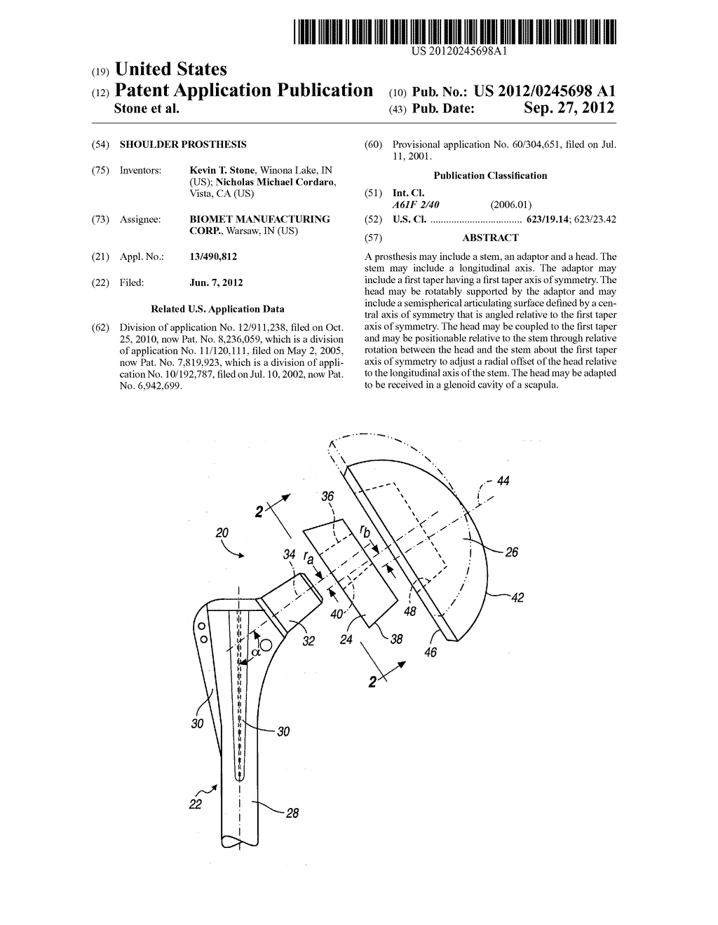 SHOULDER PROSTHESIS - diagram, schematic, and image 01