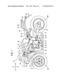 WATER-COOLED V-TYPE ENGINE, AND MOTORCYCLE INCLUDING SAME diagram and image