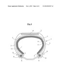 TYRE, THE INNER WALL OF WHICH IS PROVIDED WITH A HEAT-EXPANDABLE RUBBER     LAYER diagram and image