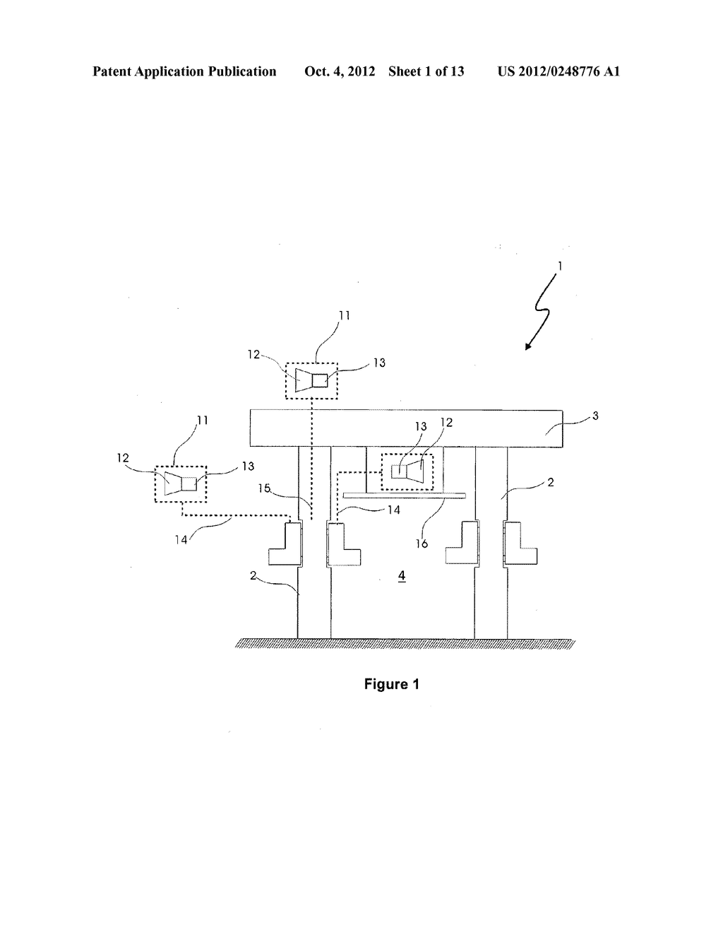 WAVE ENERGY EXTRACTION SYSTEM USING AN OSCILLATING WATER COLUMN ATTACHED     TO THE COLUMNS OF AN OFFSHORE PLATFORM - diagram, schematic, and image 02