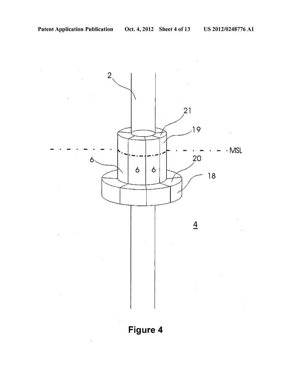 WAVE ENERGY EXTRACTION SYSTEM USING AN OSCILLATING WATER COLUMN ATTACHED     TO THE COLUMNS OF AN OFFSHORE PLATFORM - diagram, schematic, and image 05