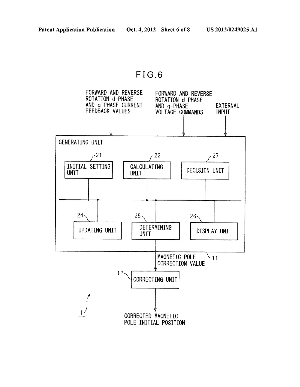 DETECTION DEVICE FOR DETECTING MAGNETIC POLE POSITION OF SYNCHRONOUS     MOTOR, AND CONTROL APPARATUS EQUIPPED THEREWITH - diagram, schematic, and image 07