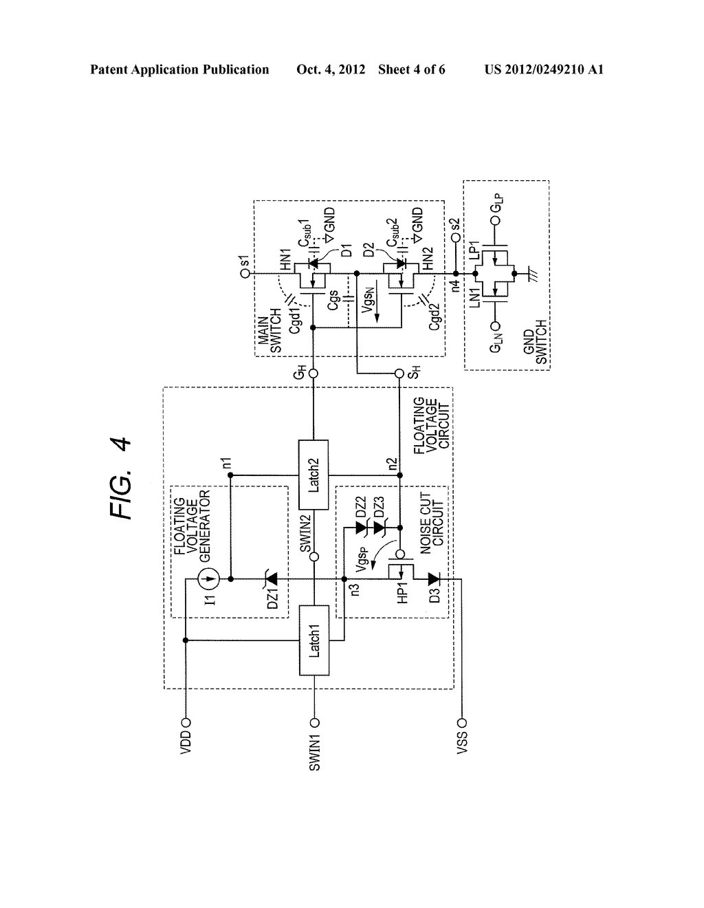 SWITCH CIRCUIT AND SEMICONDUCTOR CIRCUIT - diagram, schematic, and image 05