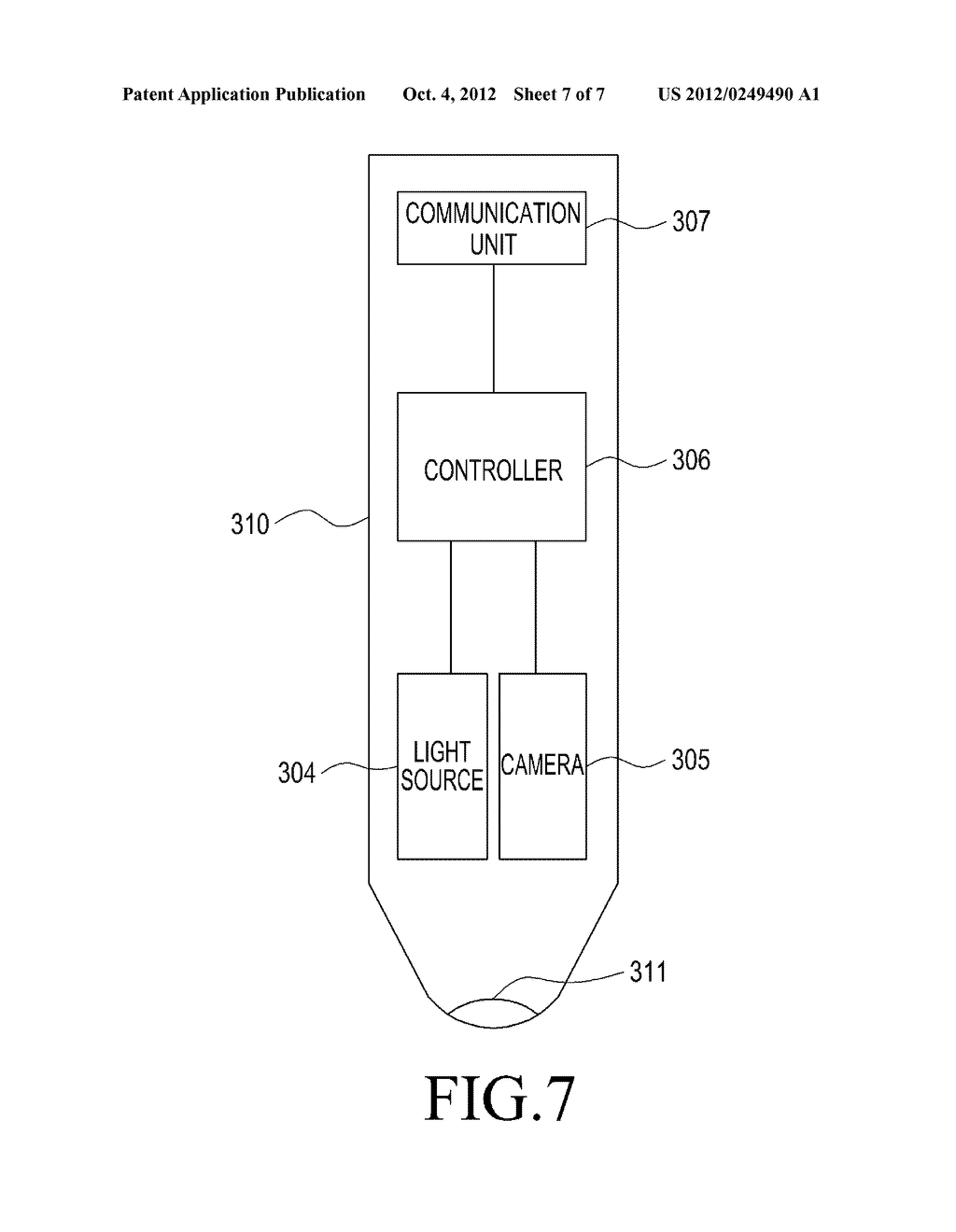 ELECTRONIC PEN, INPUT METHOD USING ELECTRONIC PEN, AND DISPLAY DEVICE FOR     ELECTRONIC PEN INPUT - diagram, schematic, and image 08