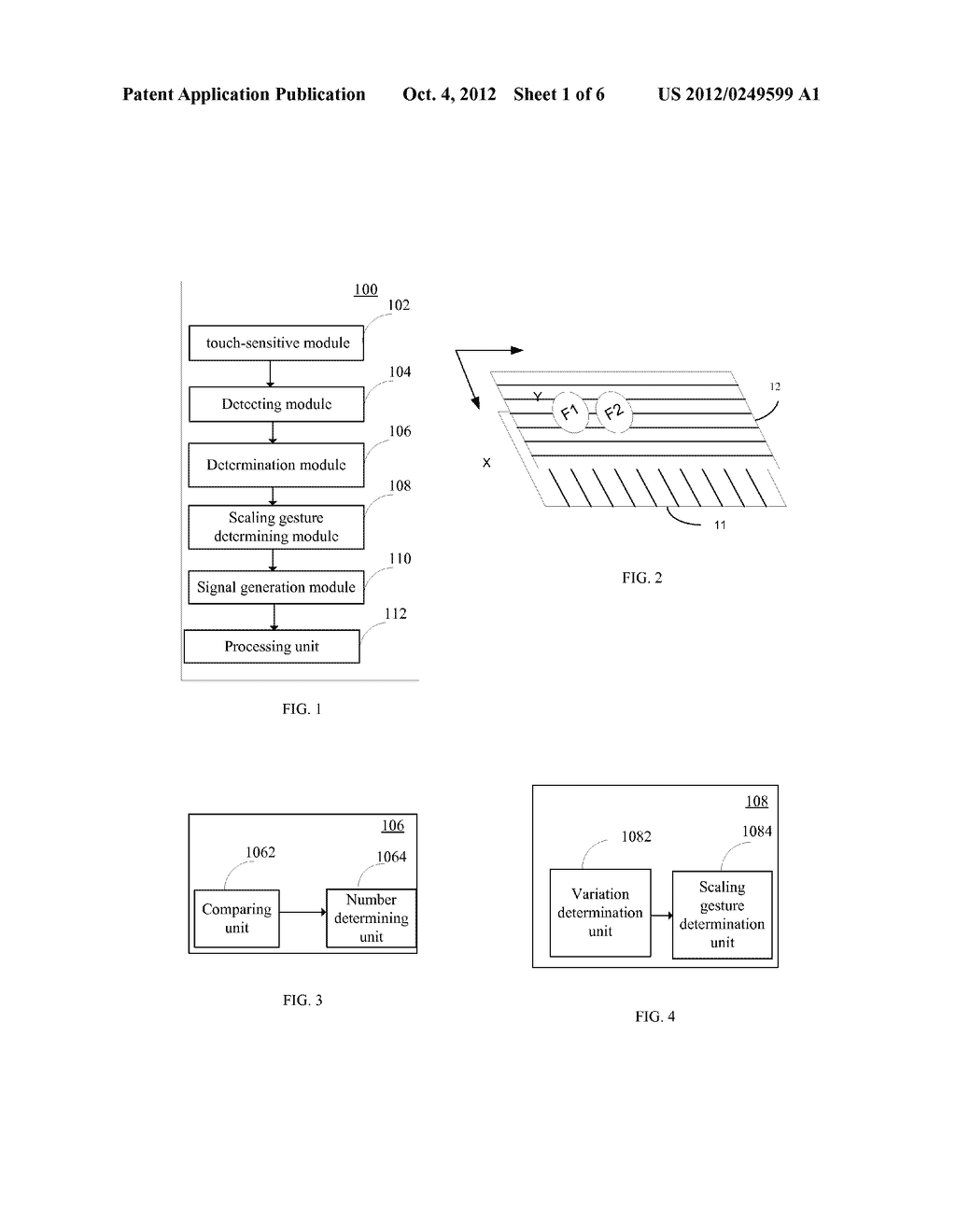 METHOD OF IDENTIFYING A MULTI-TOUCH SCALING GESTURE AND DEVICE USING THE     SAME - diagram, schematic, and image 02