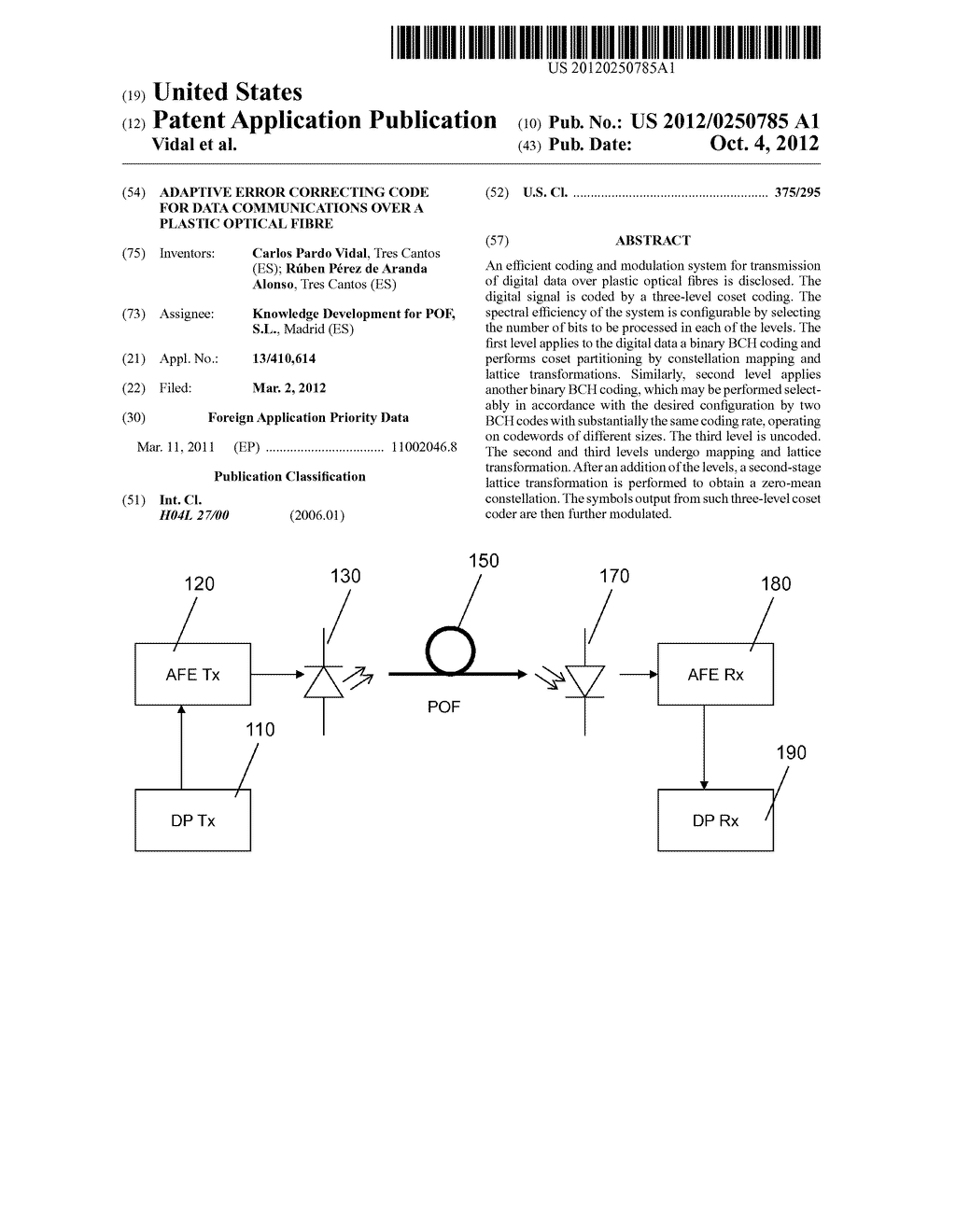 Adaptive Error Correcting Code for Data Communications Over a Plastic     Optical Fibre - diagram, schematic, and image 01