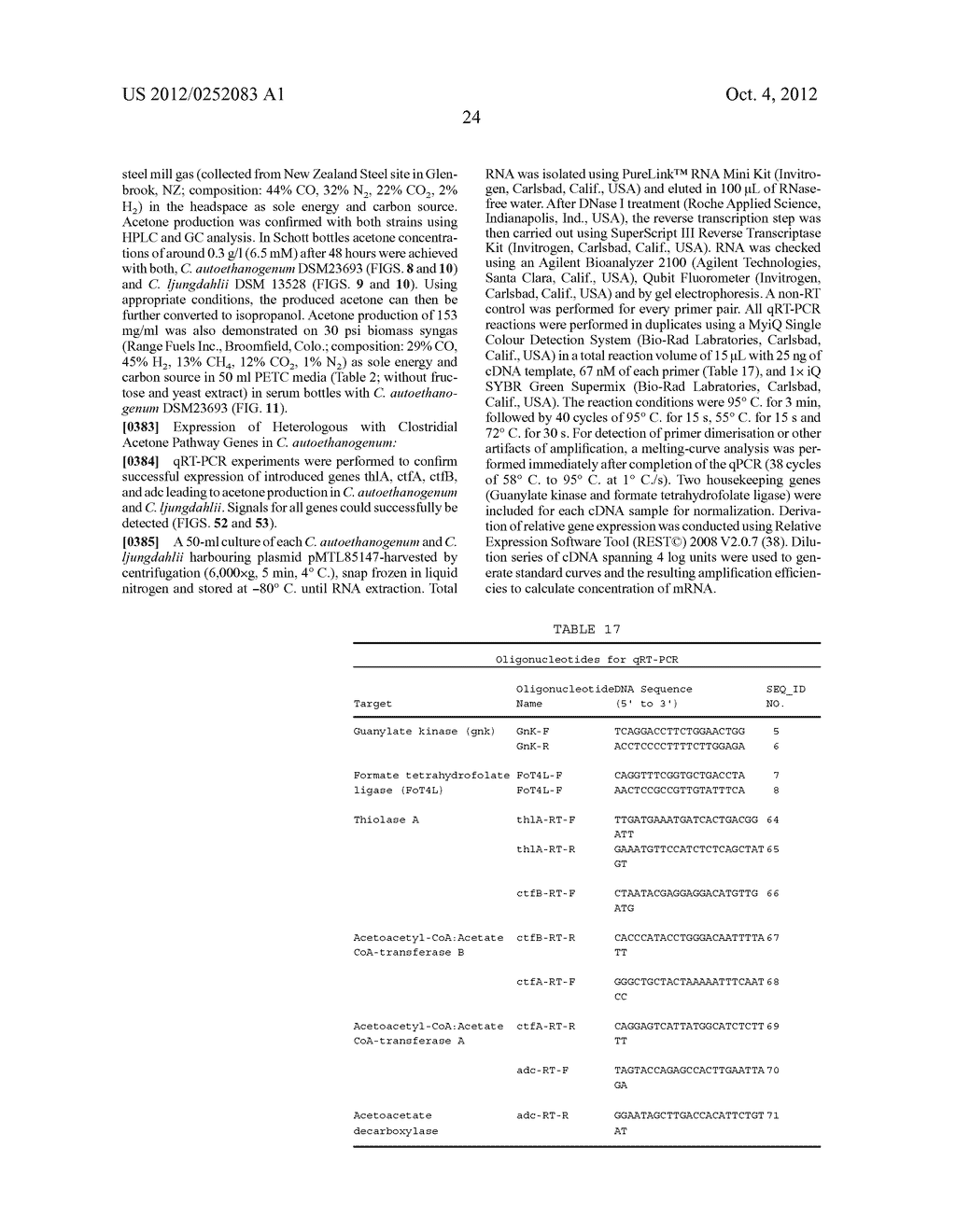 FERMENTATION PROCESS FOR PRODUCING ISOPROPANOL USING A RECOMBINANT     MICROORGANISM - diagram, schematic, and image 90