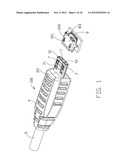 ELECTRICAL CONNECTOR WITH CANTILEVERED ARM INTEGRALLY FORMED ON METAL     SHELL diagram and image