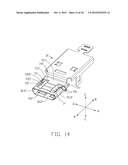 ELECTRICAL CONNECTOR WITH CANTILEVERED ARM INTEGRALLY FORMED ON METAL     SHELL diagram and image