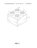 Light-Emitting Building Block Having Electricity Connection Unit and Power     Supply Base for the Same diagram and image