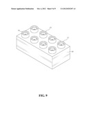 Light-Emitting Building Block Having Electricity Connection Unit and Power     Supply Base for the Same diagram and image