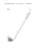 IRON GOLF CLUB HEAD AND IRON GOLF CLUB diagram and image