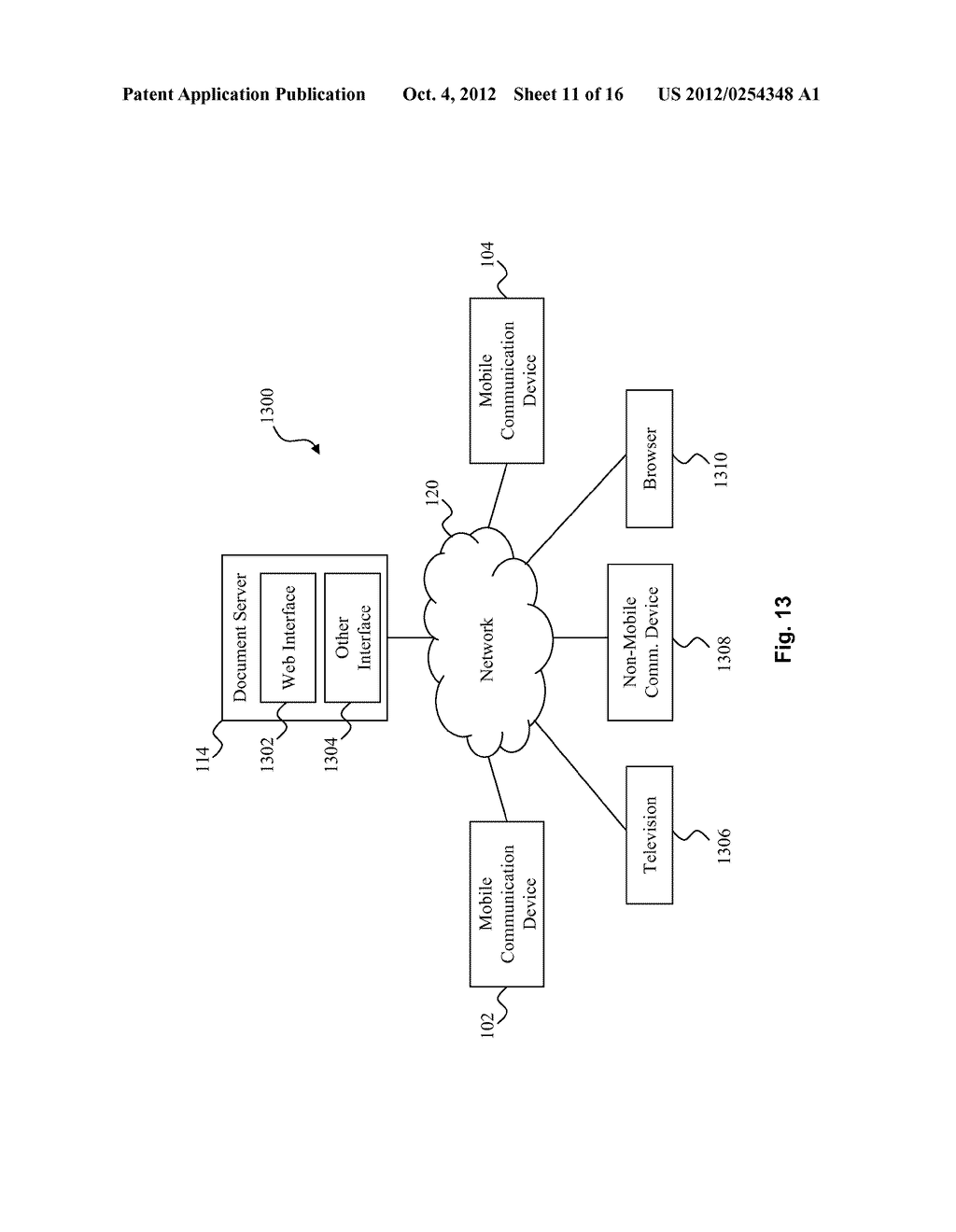 SYSTEM AND METHOD FOR SHARING UNSUPPORTED DOCUMENT TYPES BETWEEN     COMMUNICATION DEVICES - diagram, schematic, and image 12
