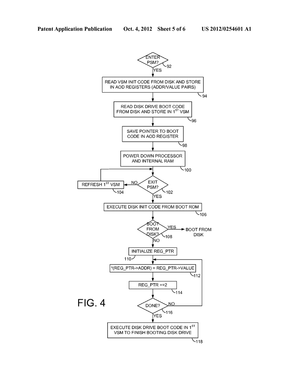 DISK DRIVE BOOTING FROM VOLATILE SEMICONDUCTOR MEMORY WHEN EXITING POWER     SAVE MODE - diagram, schematic, and image 06