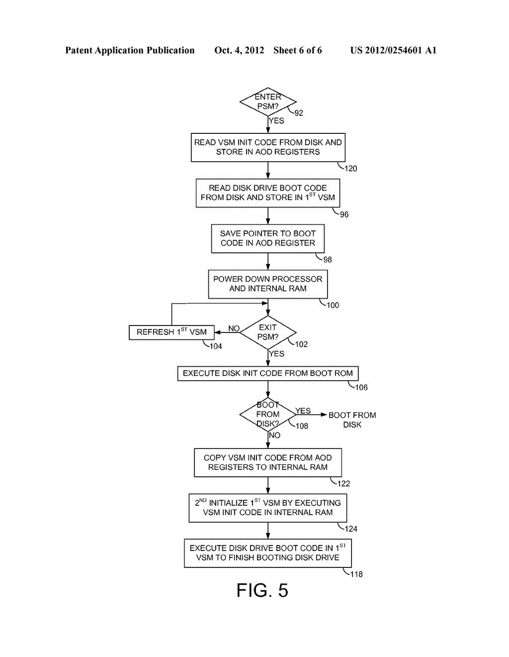 DISK DRIVE BOOTING FROM VOLATILE SEMICONDUCTOR MEMORY WHEN EXITING POWER     SAVE MODE - diagram, schematic, and image 07