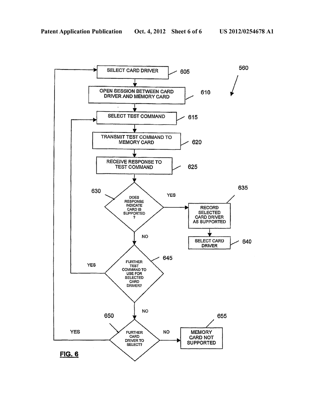 METHOD AND SYSTEM FOR DETERMINING SUPPORT FOR A MEMORY CARD - diagram, schematic, and image 07