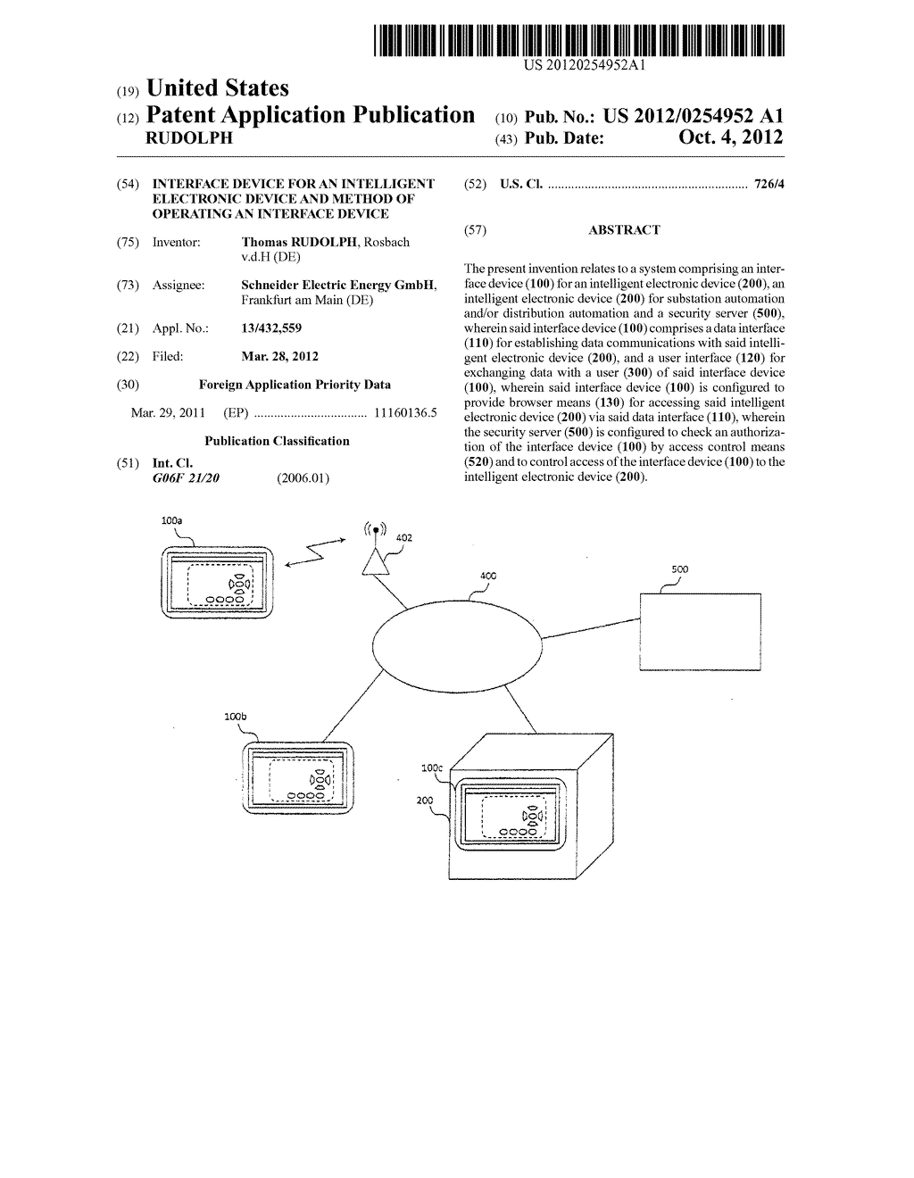 INTERFACE DEVICE FOR AN INTELLIGENT ELECTRONIC DEVICE AND METHOD OF     OPERATING AN INTERFACE DEVICE - diagram, schematic, and image 01