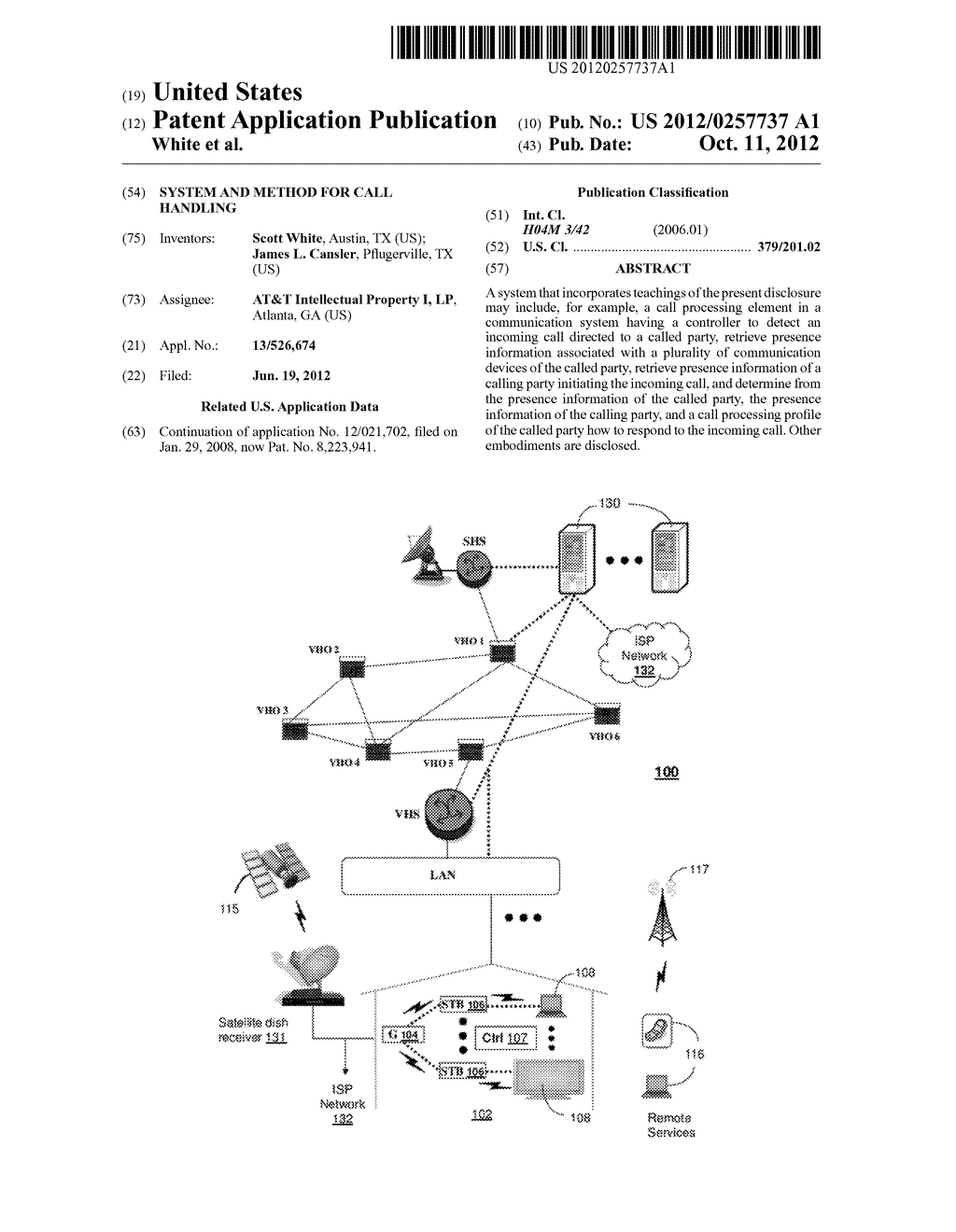 SYSTEM AND METHOD FOR CALL HANDLING - diagram, schematic, and image 01