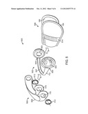 Ear warming article including electronic device and easily interchangeable     advertising areas diagram and image