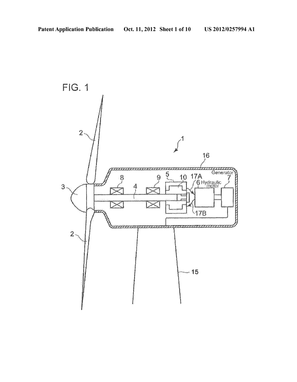POWER GENERATING APPARATUS OF RENEWABLE ENERGY TYPE AND METHOD FOR     INSTALLING HYDRAULIC PUMP - diagram, schematic, and image 02
