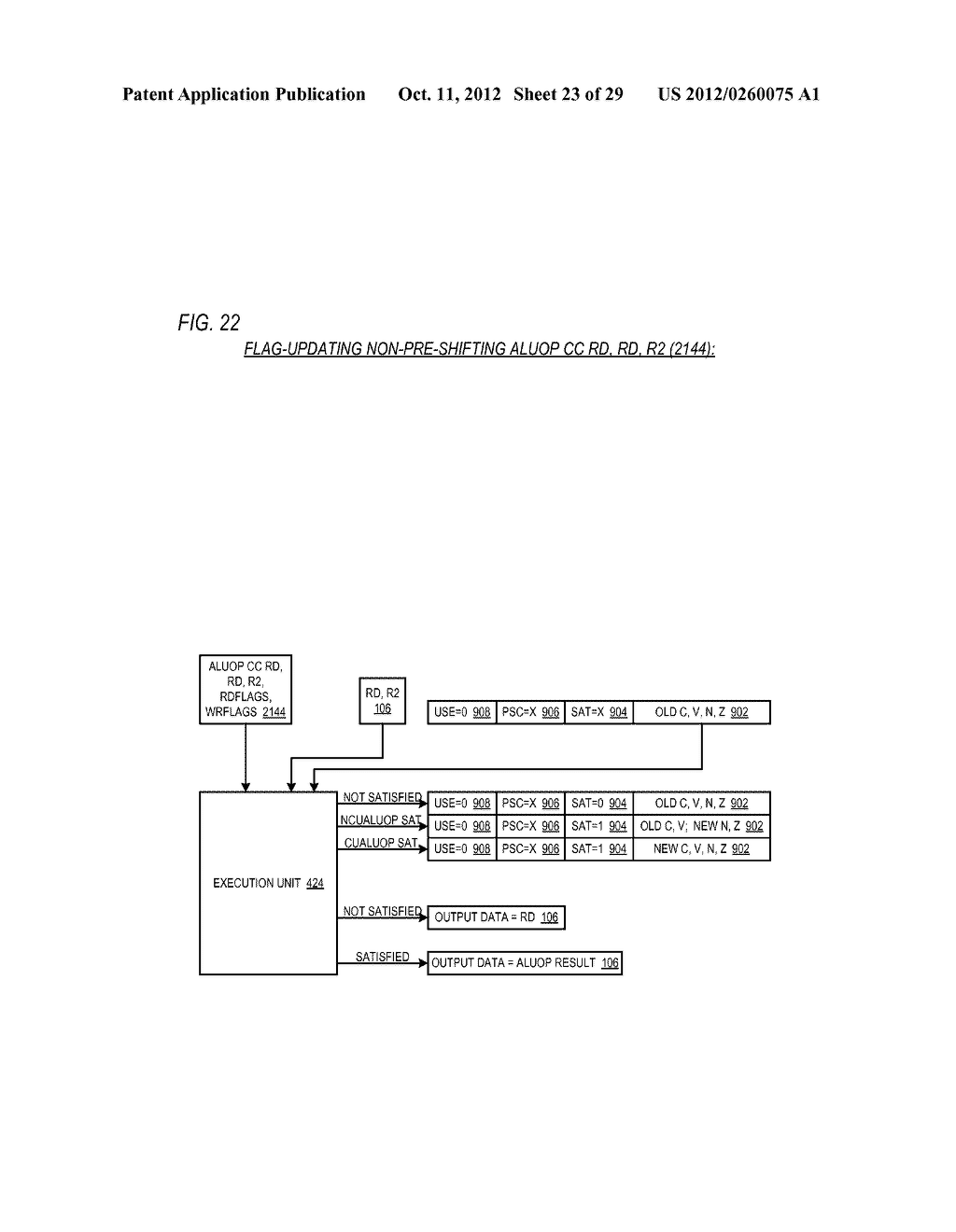 CONDITIONAL ALU INSTRUCTION PRE-SHIFT-GENERATED CARRY FLAG PROPAGATION     BETWEEN MICROINSTRUCTIONS IN READ-PORT LIMITED REGISTER FILE     MICROPROCESSOR - diagram, schematic, and image 24