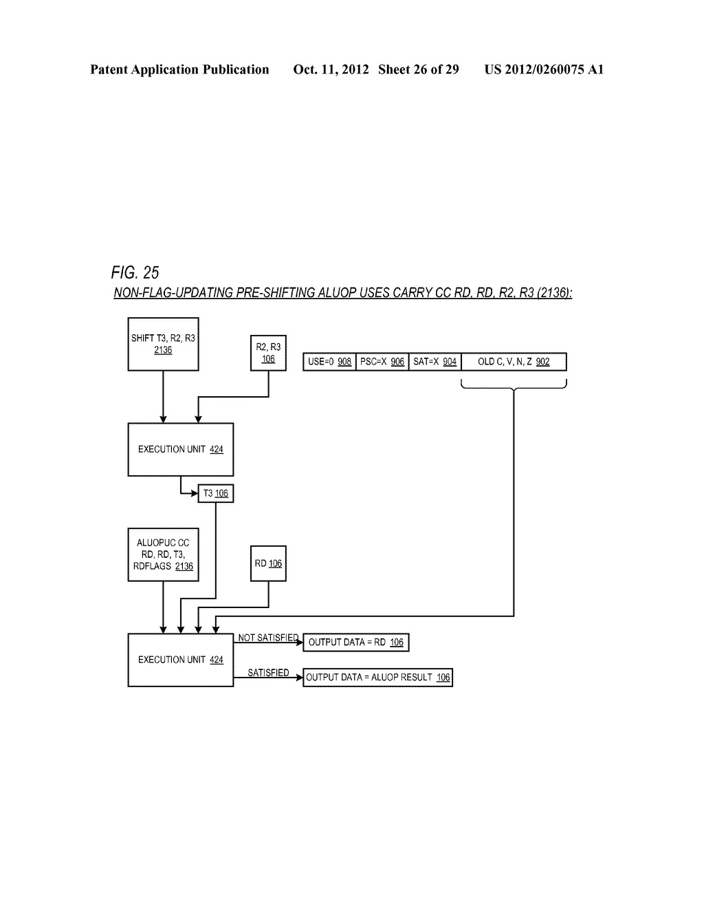 CONDITIONAL ALU INSTRUCTION PRE-SHIFT-GENERATED CARRY FLAG PROPAGATION     BETWEEN MICROINSTRUCTIONS IN READ-PORT LIMITED REGISTER FILE     MICROPROCESSOR - diagram, schematic, and image 27